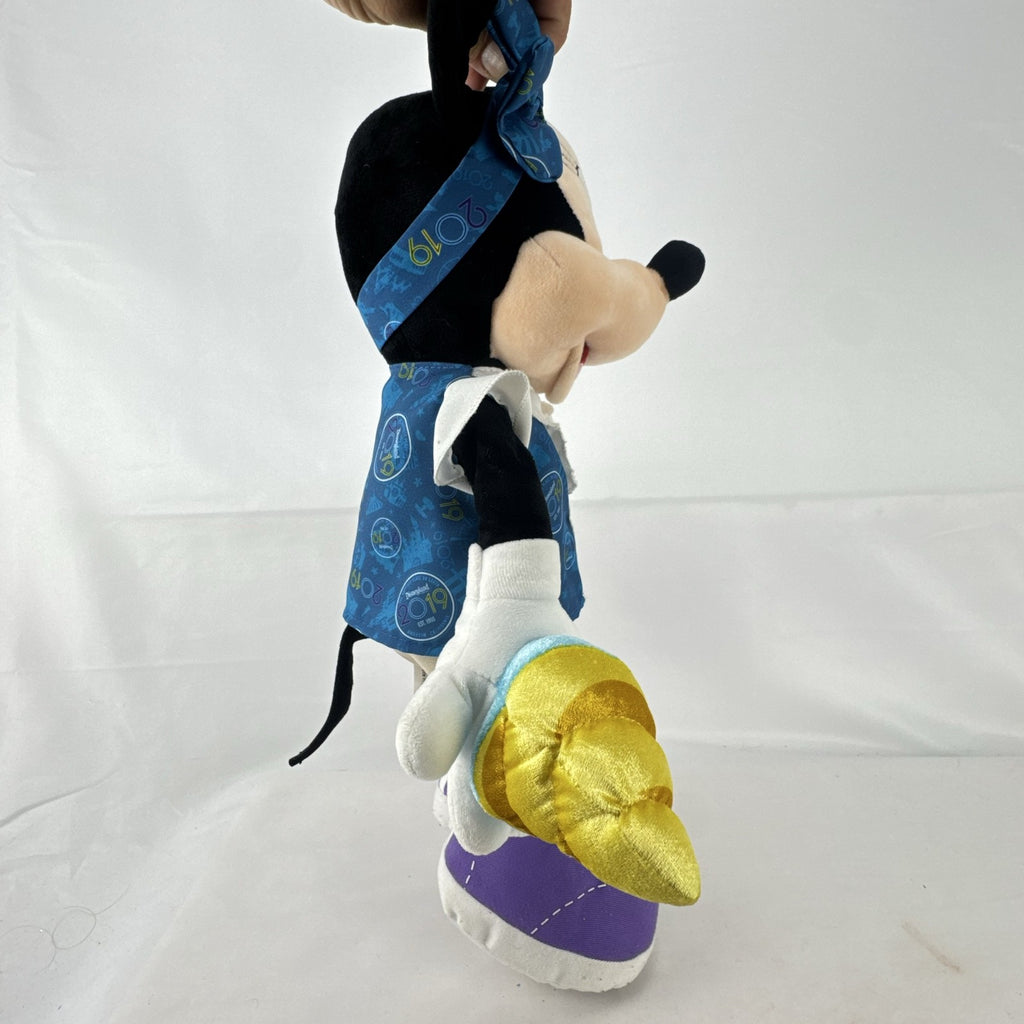 Disney Parks 2019 Disneyland Resort 17-inch Minnie Mouse plush doll holding an ice cream cone