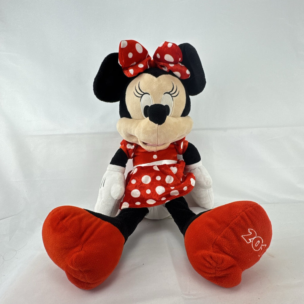 Disney Just Play Minnie Mouse 2021 commemorative 18-inch plush in red polka dot dress