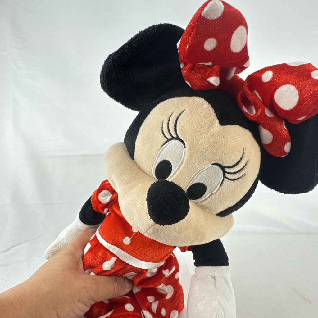 Disney Just Play Minnie Mouse 2021 commemorative 18-inch plush in red polka dot dress