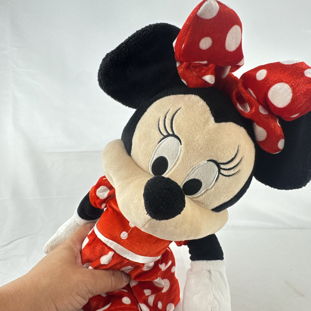 Disney Just Play Minnie Mouse 2021 commemorative 18-inch plush in red polka dot dress