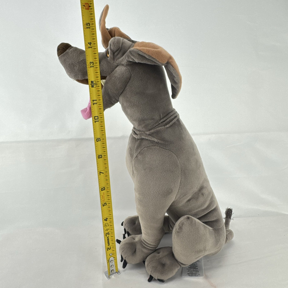 Disney Store Coco Dante dog plush stuffed animal with hanging pink tongue, 16 inches
