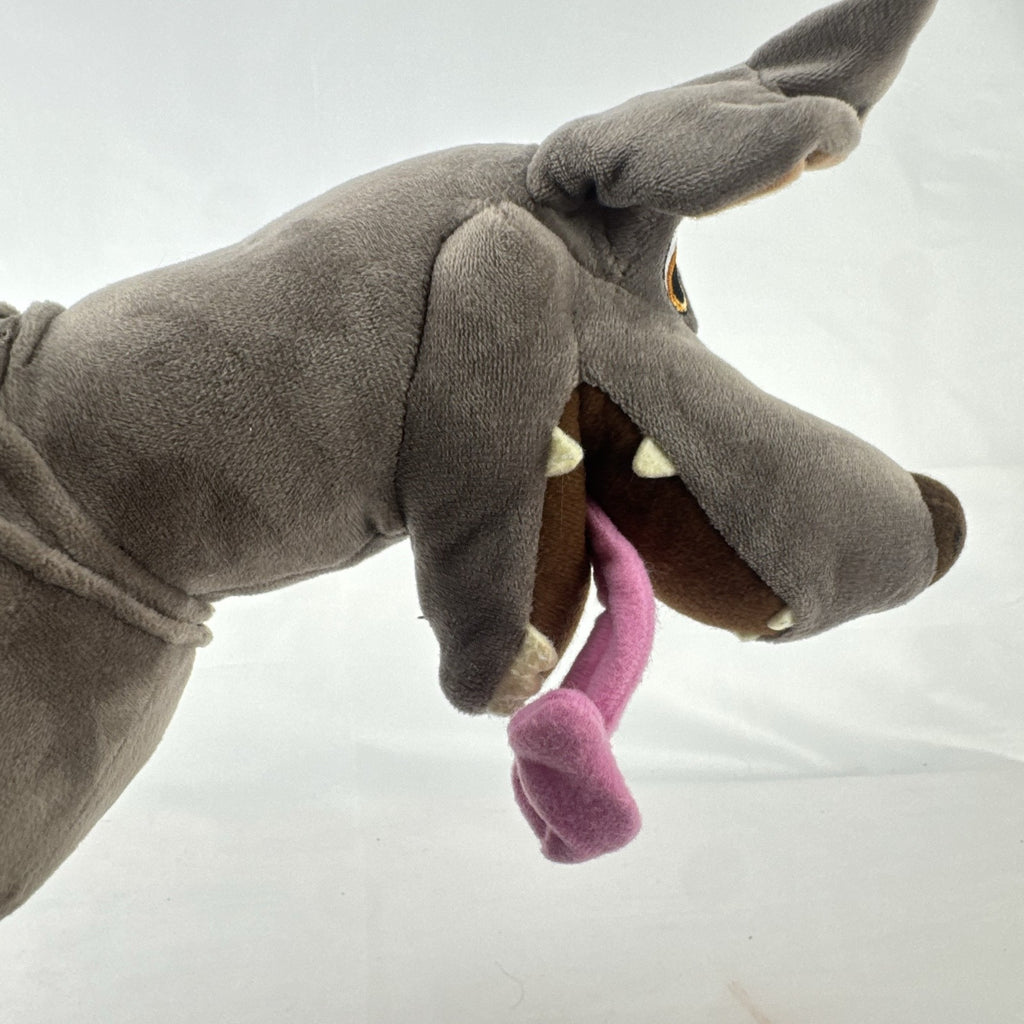 Disney Store Coco Dante dog plush stuffed animal with hanging pink tongue, 16 inches