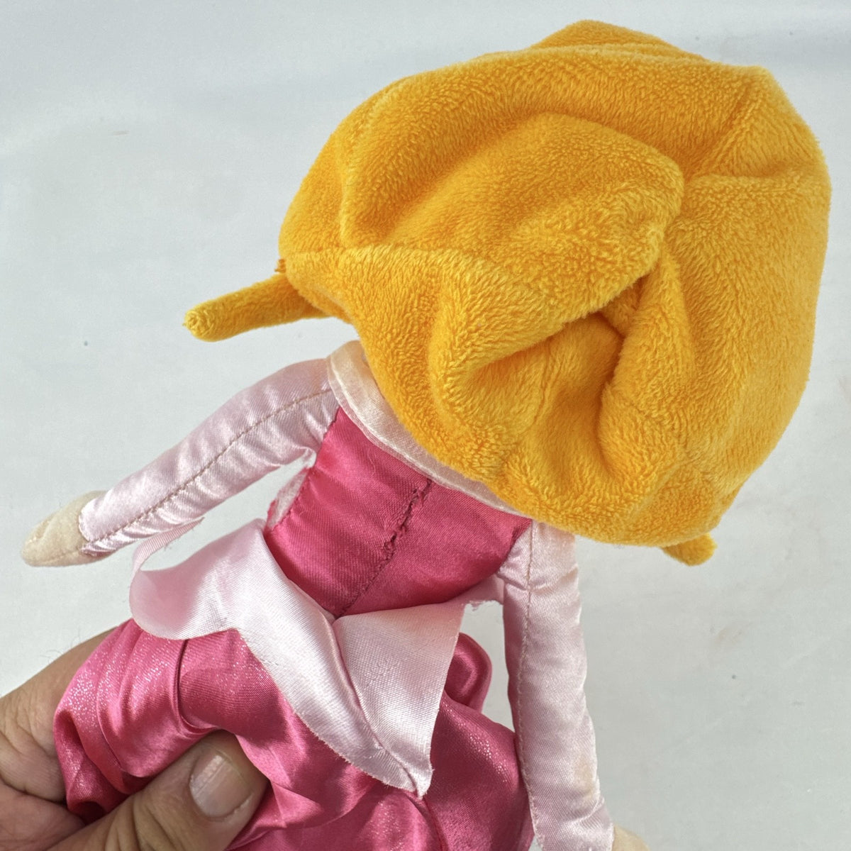 Disney Princess Aurora 10-inch plush doll wearing a pink satin ballgown and golden tiara
