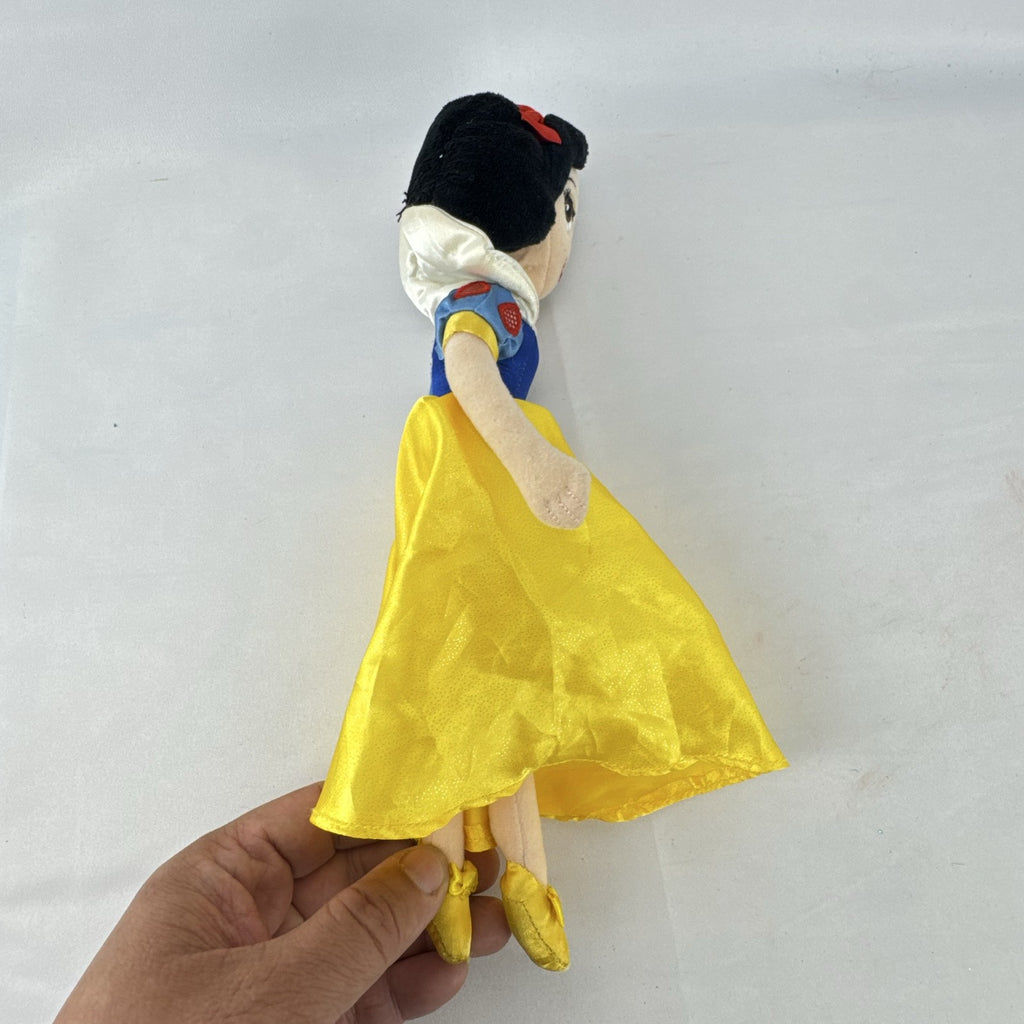 Disney Snow White 11-inch plush doll in yellow shimmer satin gown with bow shoes