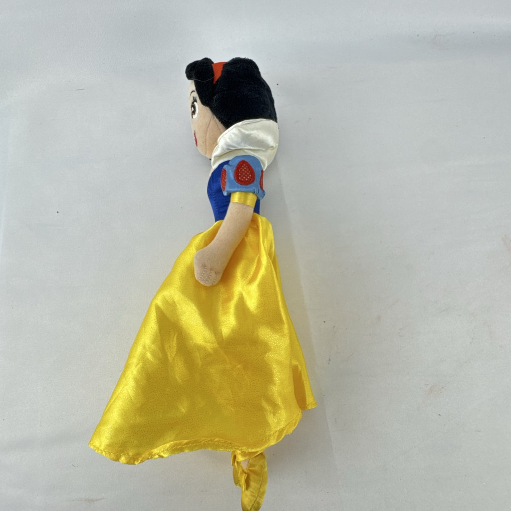 Disney Snow White 11-inch plush doll in yellow shimmer satin gown with bow shoes