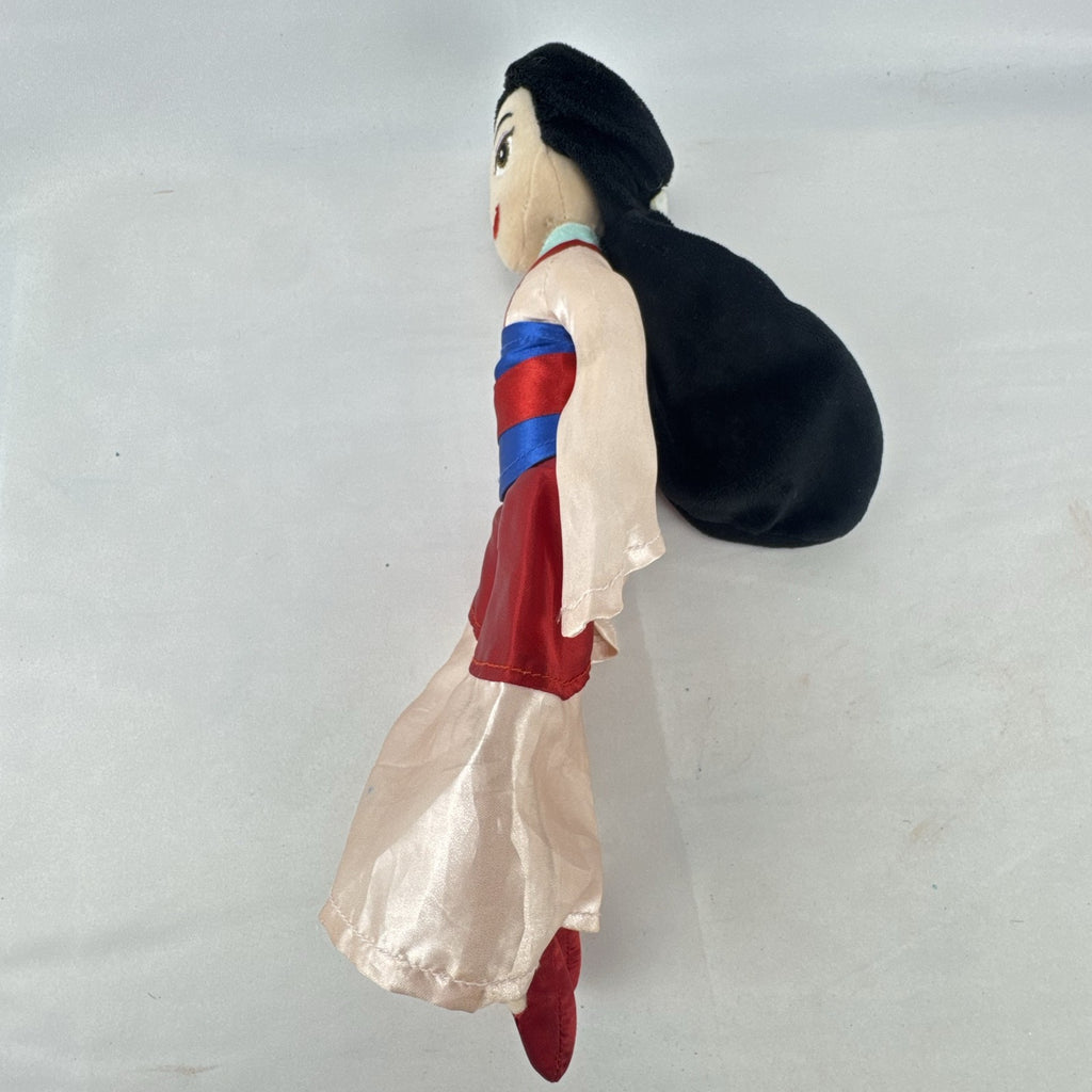 Disney Mulan 12-inch plush doll wearing traditional pink and red satin matchmaker dress