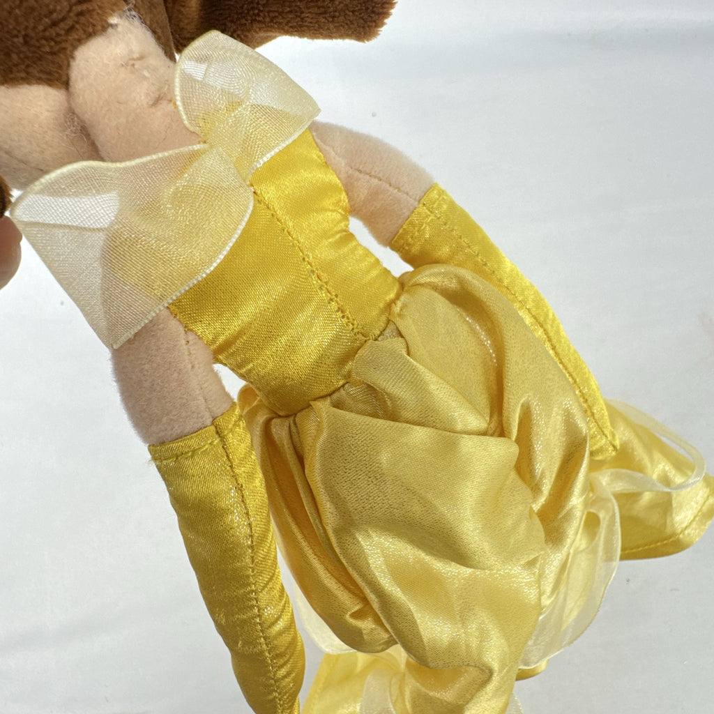 Disney Princess Belle 12-inch plush doll wearing yellow satin ball gown