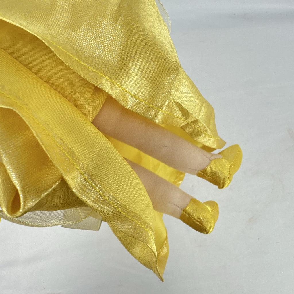 Disney Princess Belle 12-inch plush doll wearing yellow satin ball gown