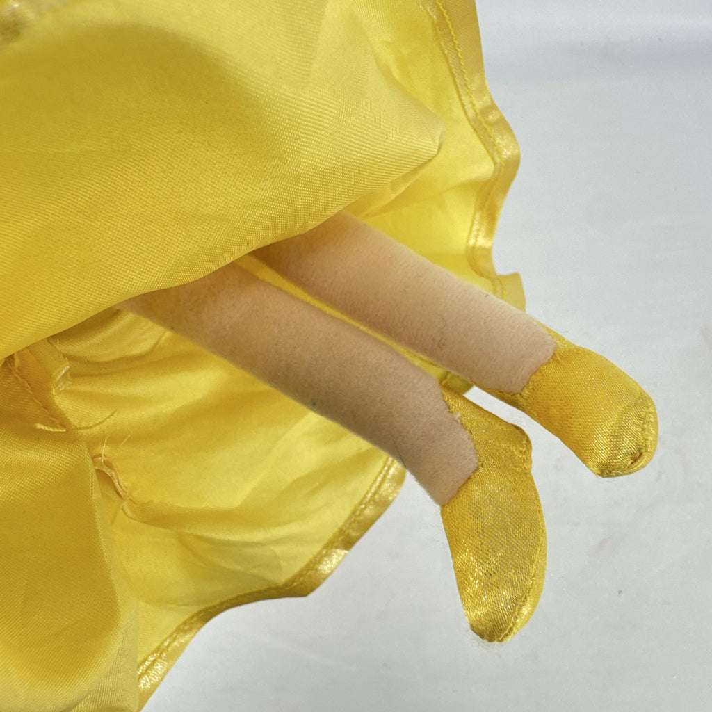 Disney Princess Belle 12-inch plush doll wearing yellow satin ball gown