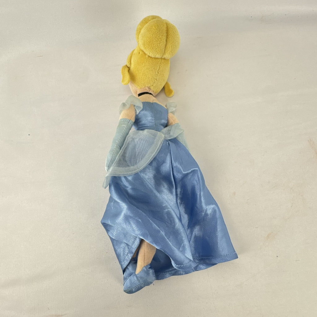 Disney Cinderella 11-inch plush doll wearing sparkling blue satin gown and organza accents