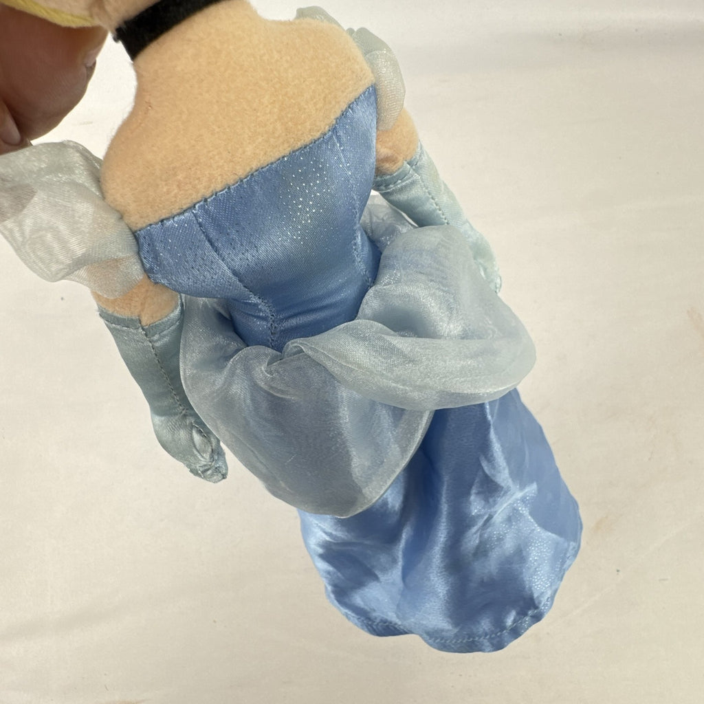 Disney Cinderella 11-inch plush doll wearing sparkling blue satin gown and organza accents