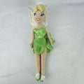 Disney Tinker Bell plush doll with iridescent wings and green petal dress, approximately 11 inches tall.