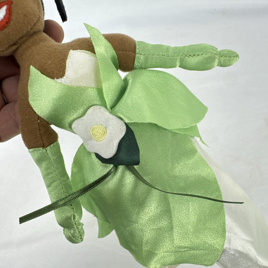 Disney Princess Tiana 11-inch plush doll wearing green satin gown