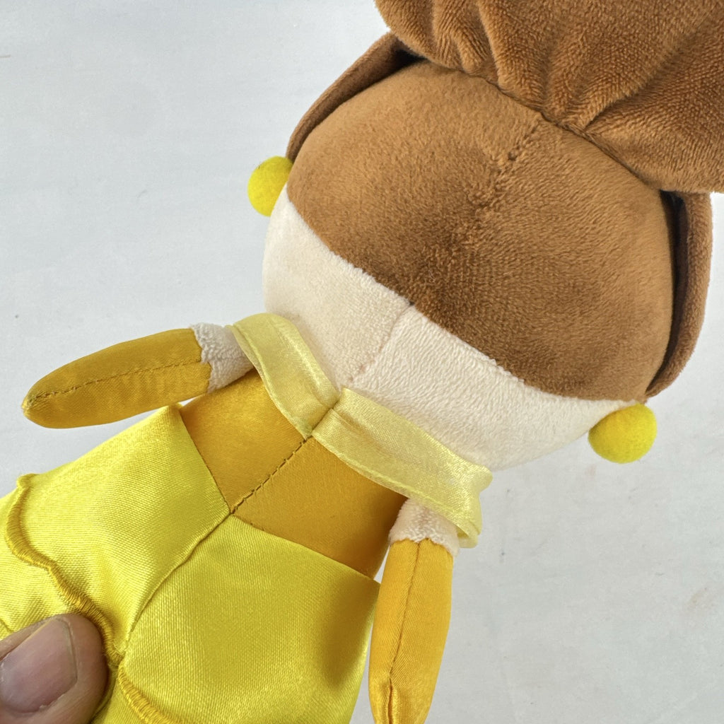 Disney Princess Belle 7.5-inch plush doll in yellow satin-accented ball gown