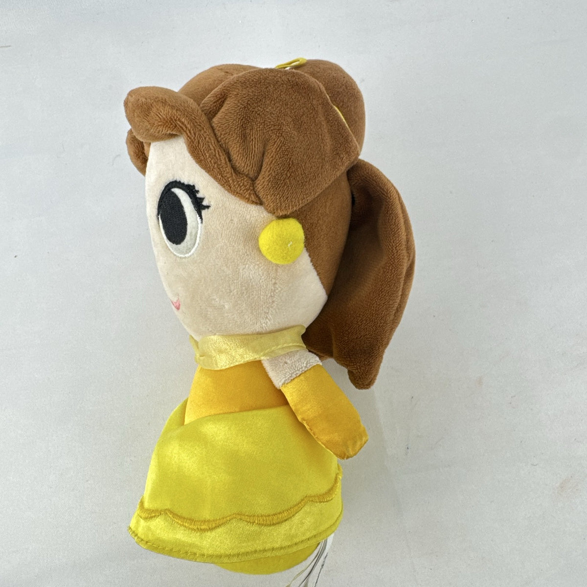 Disney Princess Belle 7.5-inch plush doll in yellow satin-accented ball gown