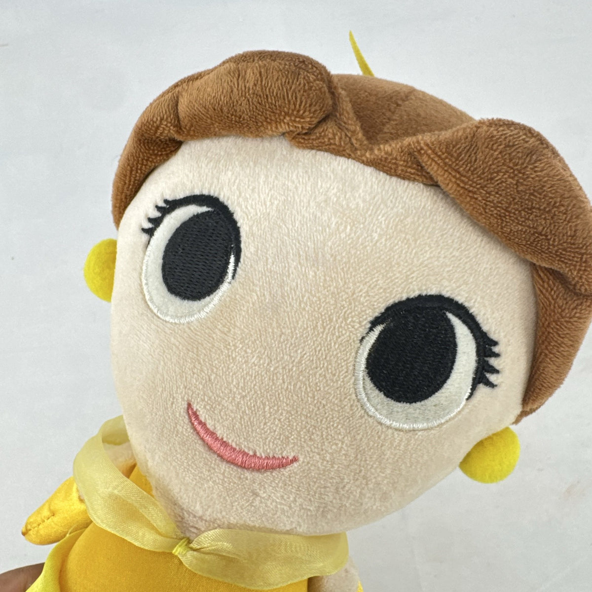 Disney Princess Belle 7.5-inch plush doll in yellow satin-accented ball gown