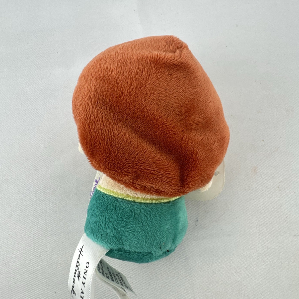Hallmark itty bittys Ariel mini plush doll with original tags showing green tail and purple top.
