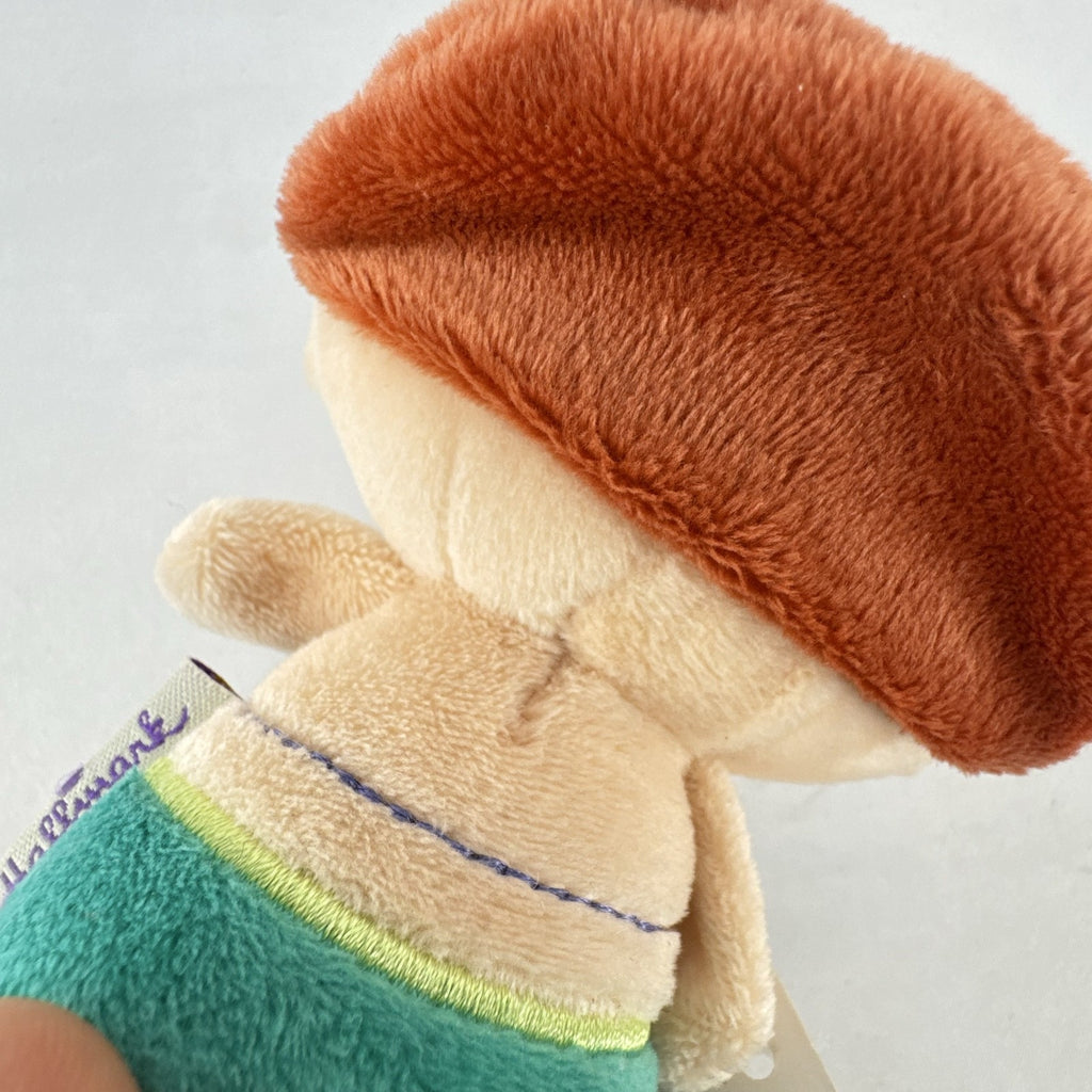 Hallmark itty bittys Ariel mini plush doll with original tags showing green tail and purple top.