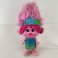 Just Play DreamWorks Trolls Princess Poppy 12-inch plush doll with molded plastic face and pink tinsel hair
