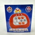 Red Ultraman quick push handheld electronic game console with light-up buttons in original packaging