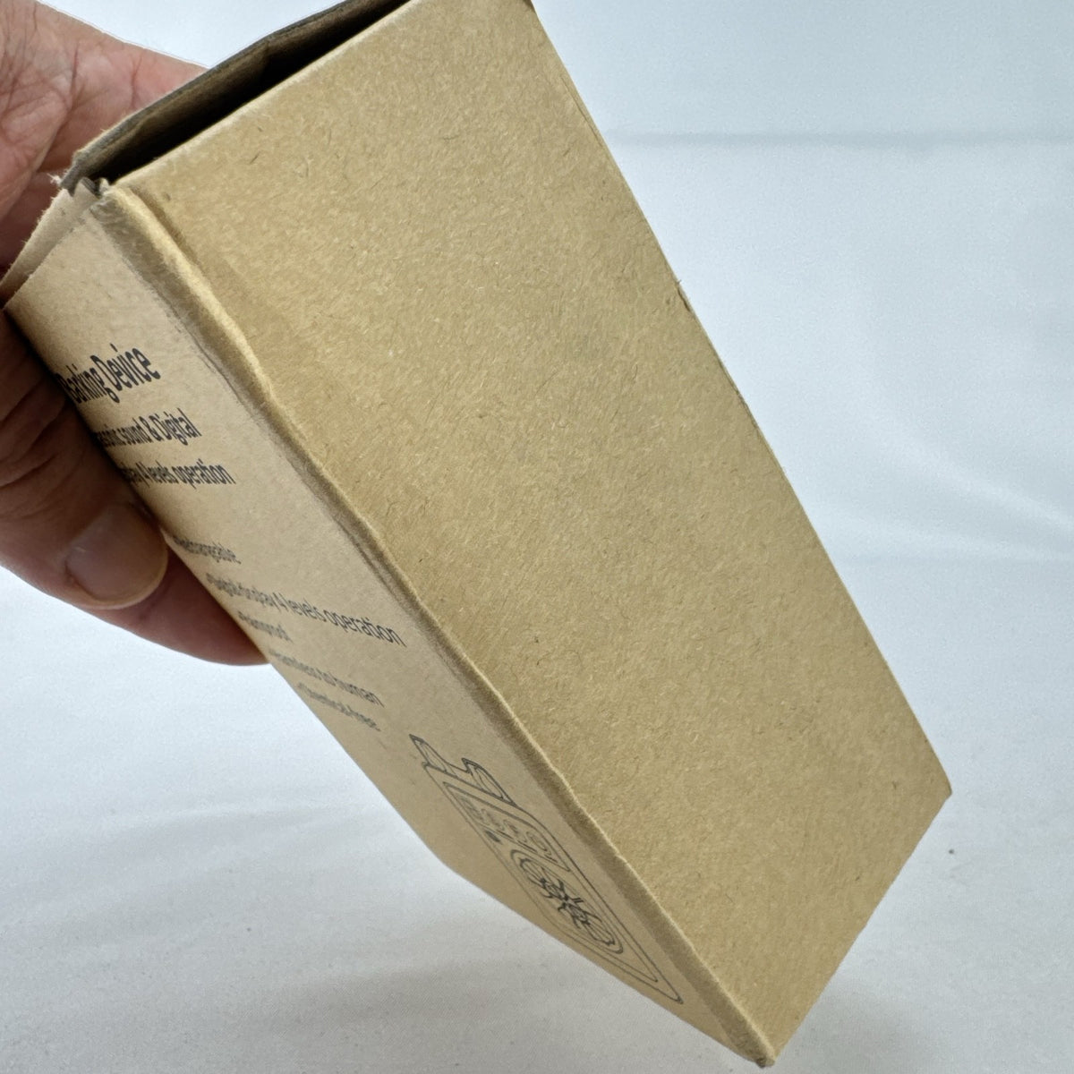 Rechargeable ultrasonic anti-barking device with digital display and rainproof housing.