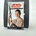Sealed 2017 Topps Star Wars Journey to The Last Jedi foil pack featuring Rey wrapper art