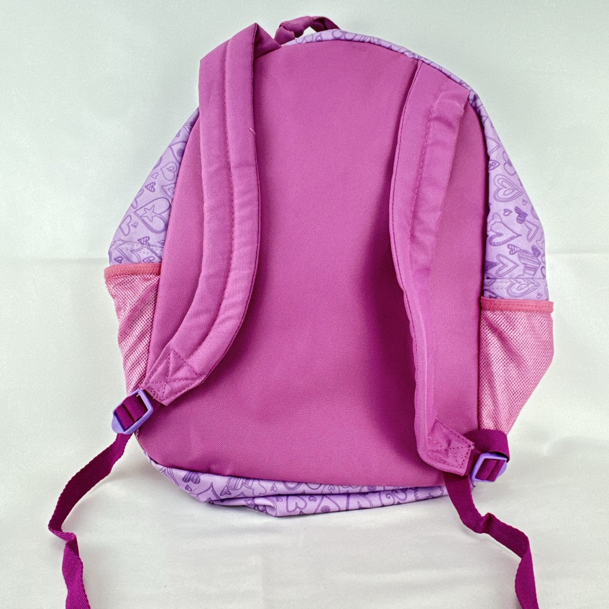 Battat Our Generation pink and purple heart print 18-inch doll carrier backpack