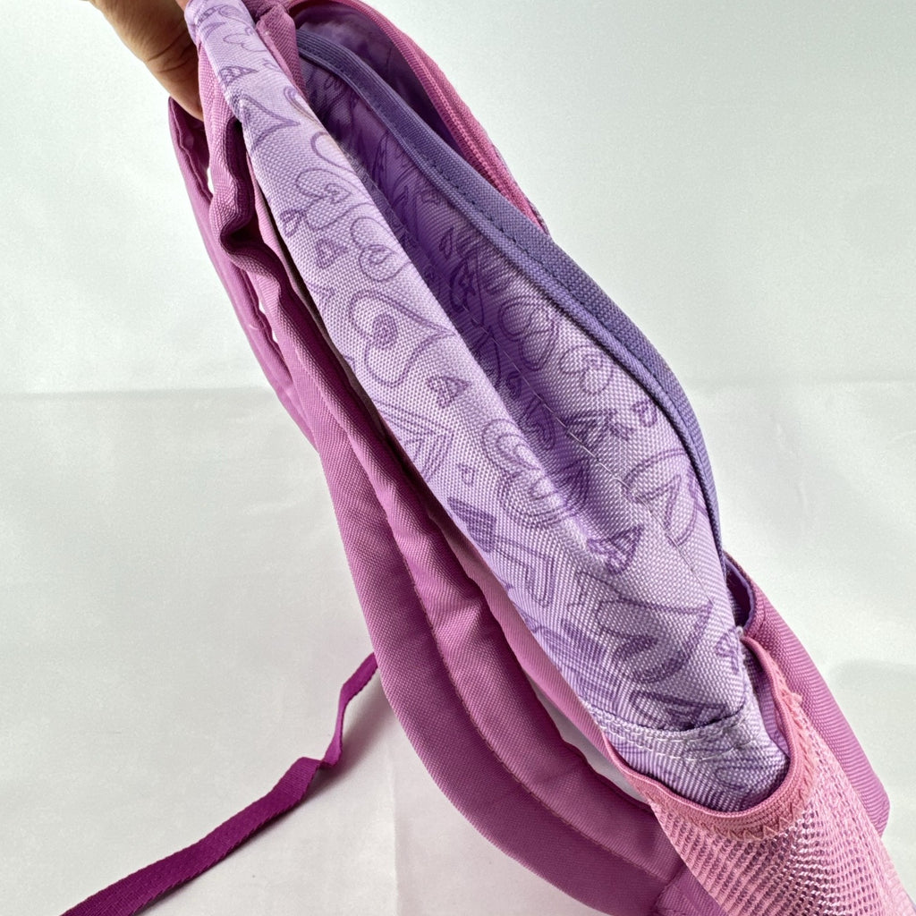 Battat Our Generation pink and purple heart print 18-inch doll carrier backpack