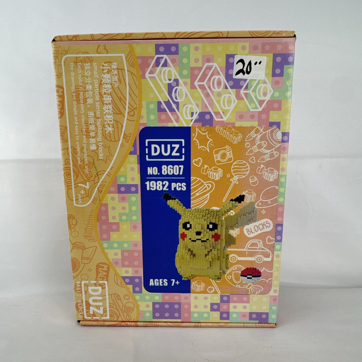DUZ Pokémon Pikachu 3D micro interlocking building block set 8607 in sealed box