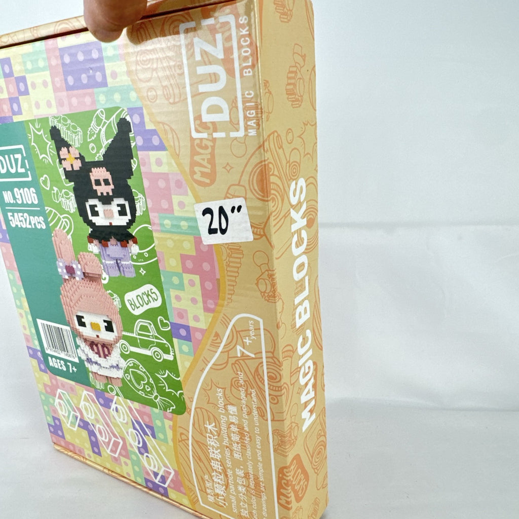 DUZ Magic Blocks Kuromi and My Melody 5452-piece 3D micro building blocks set in original box