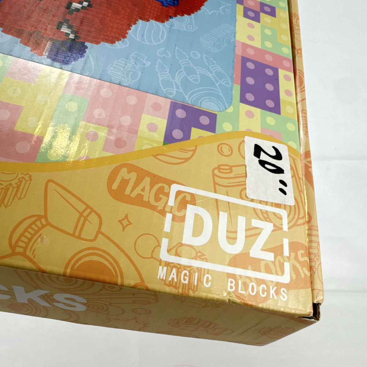 DUZ Spider-Man 3D figure building set box showing 3,380 micro interlocking blocks model 8610