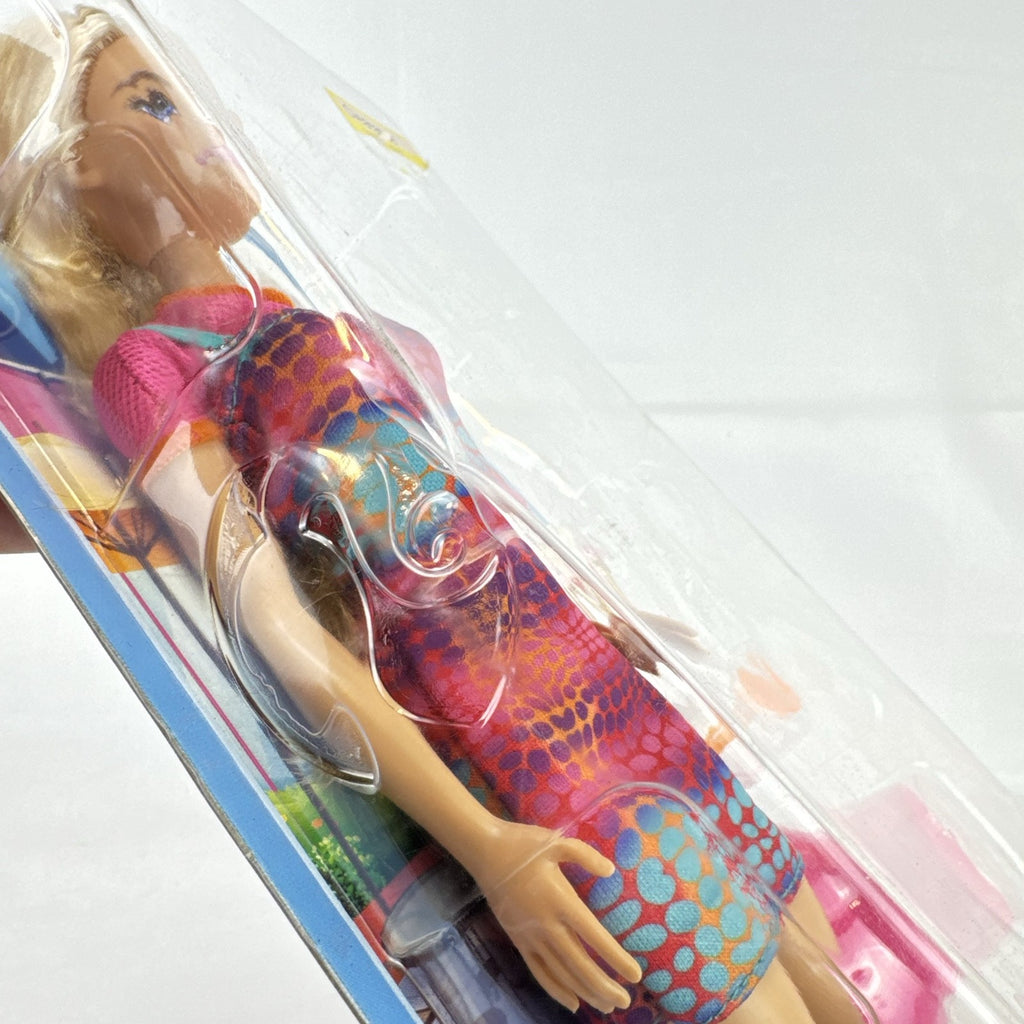 Mattel Barbie Pink Passport Italy travel doll in patterned sundress with pizza and gelato accessories