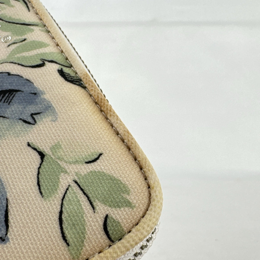 Cath Kidston floral rose cream canvas zip-around continental wallet