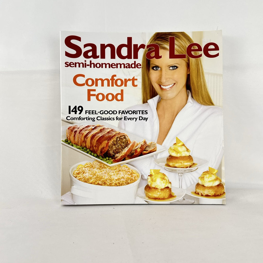 Front cover of the Sandra Lee Semi-Homemade Comfort Food paperback cookbook