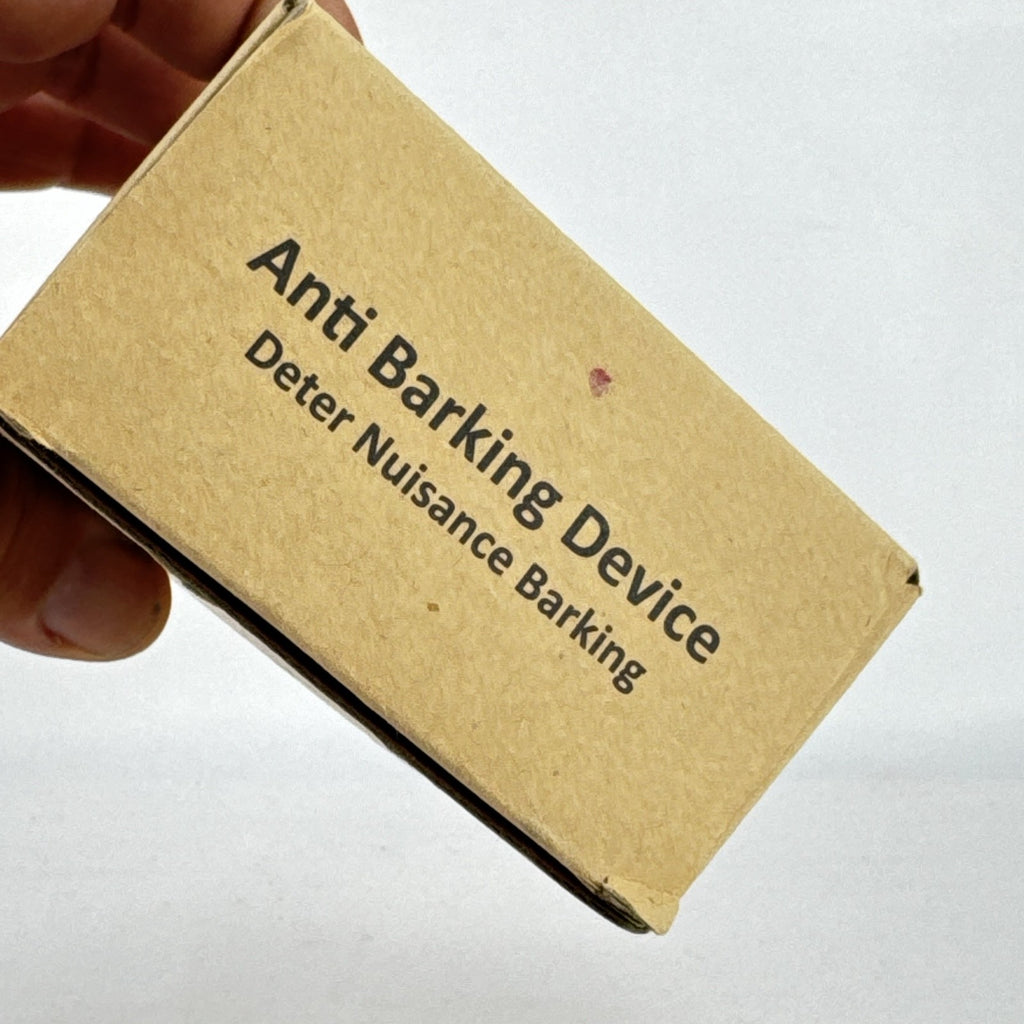 Rechargeable ultrasonic dog bark deterrent device with digital display in original packaging