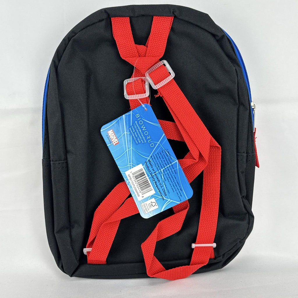 Bioworld Marvel Spider-Man red and blue 11-inch polyester mini backpack with tags