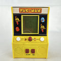 Basic Fun Pac-Man mini arcade cabinet handheld electronic game in yellow with LCD screen