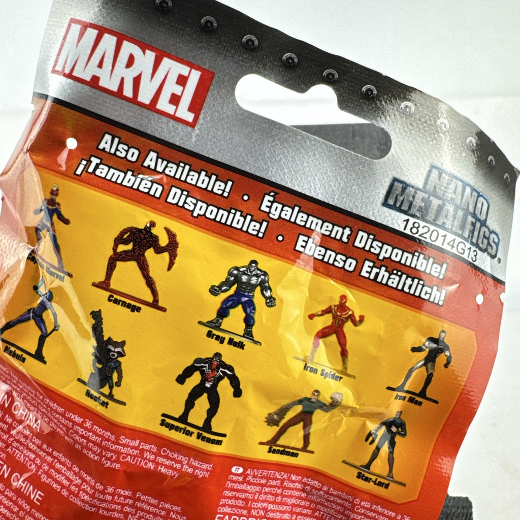 Sealed Jada Toys Marvel Nano Metalfigs blind bag foil pack containing a die-cast metal miniature figure.