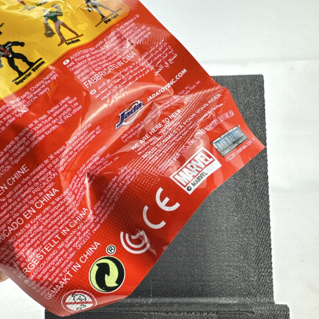 Sealed Jada Toys Marvel Nano Metalfigs blind bag foil pack containing a die-cast metal miniature figure.