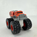 Tonka monster truck 8-wheel dually fuel tanker diecast vehicle in bright orange with flame graphics
