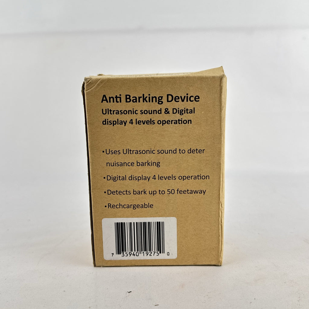 Rechargeable rainproof ultrasonic anti-barking device with digital display and wall mount bracket