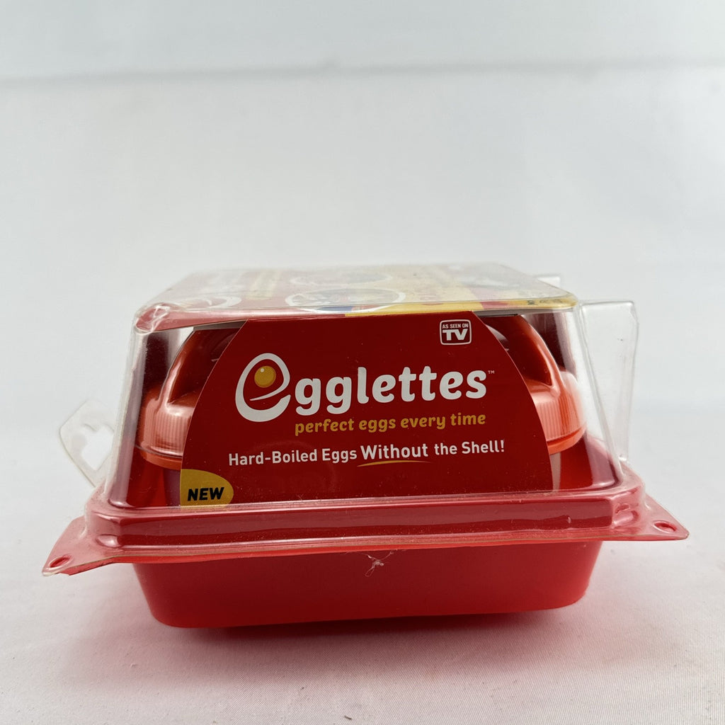 Egglettes 4-pack silicone stovetop egg cooking pods in original sealed packaging.