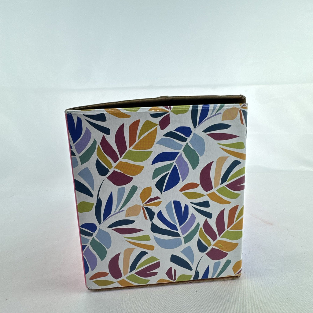 Set of two Tabitha Brown for Target clear stemless wine glasses with white My Business graphic in original box.