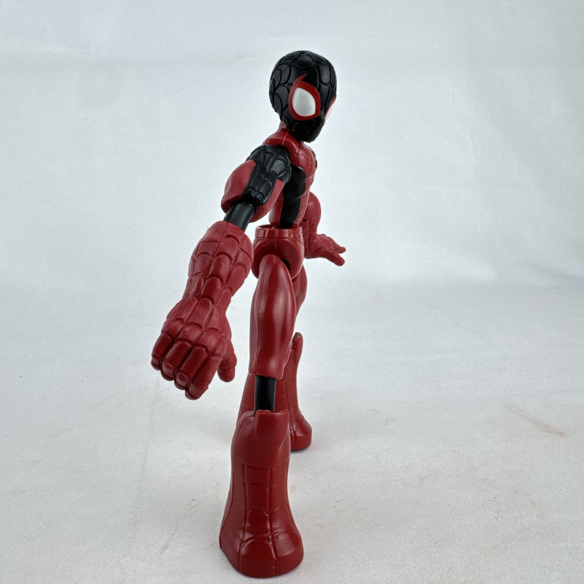 Hasbro Marvel Bend and Flex Miles Morales 6-inch bendable action figure in red and black suit.