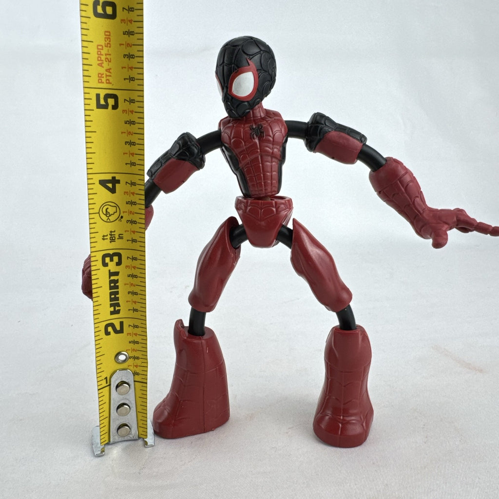 Hasbro Marvel Bend and Flex Miles Morales 6-inch bendable action figure in red and black suit.