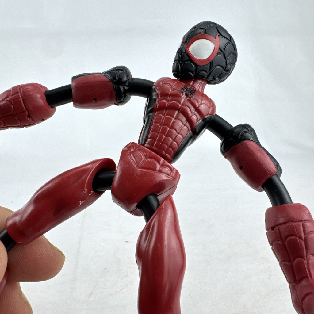 Hasbro Marvel Bend and Flex Miles Morales 6-inch bendable action figure in red and black suit.