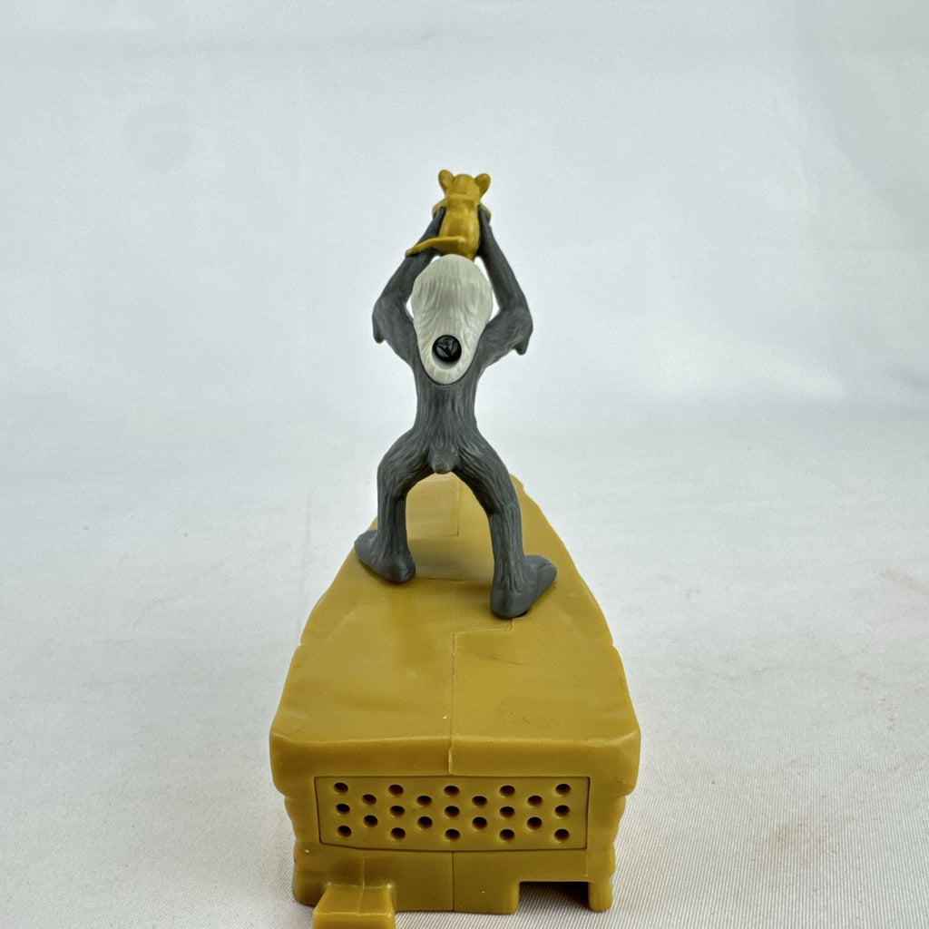 Disney Lion King 2019 McDonald's Happy Meal figure of Rafiki holding baby Simba atop Pride Rock