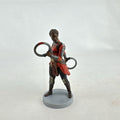 Disney Marvel Black Panther Nakia 3.5-inch PVC figurine holding dual ring blades on display base