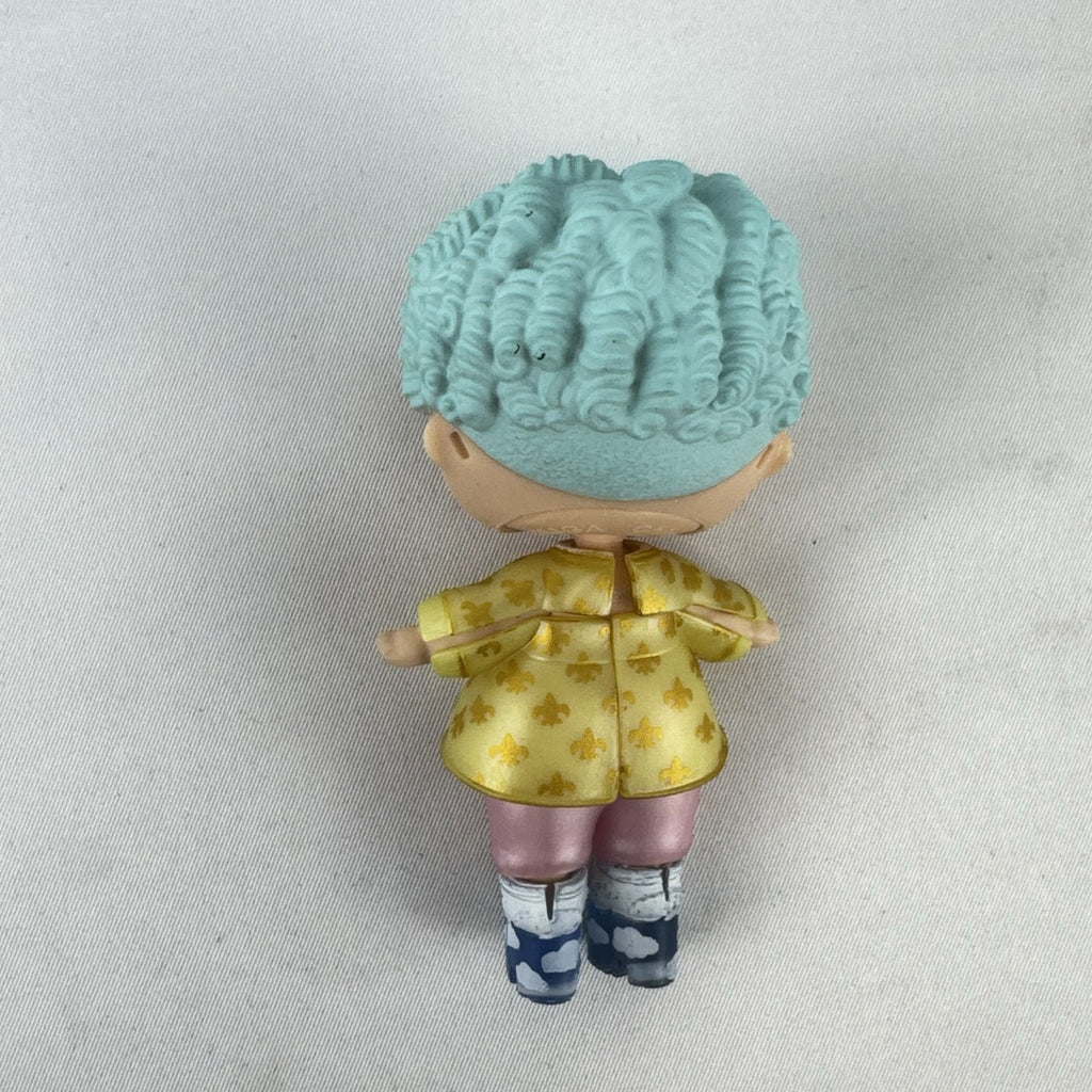 MGA L.O.L. Surprise! Boys Series 1 His Royal Highness 3-inch doll with turquoise curls and gold jacket