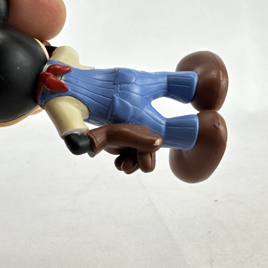Disney 3-inch molded plastic Mickey Mouse train conductor and Minnie Mouse pirate action figures
